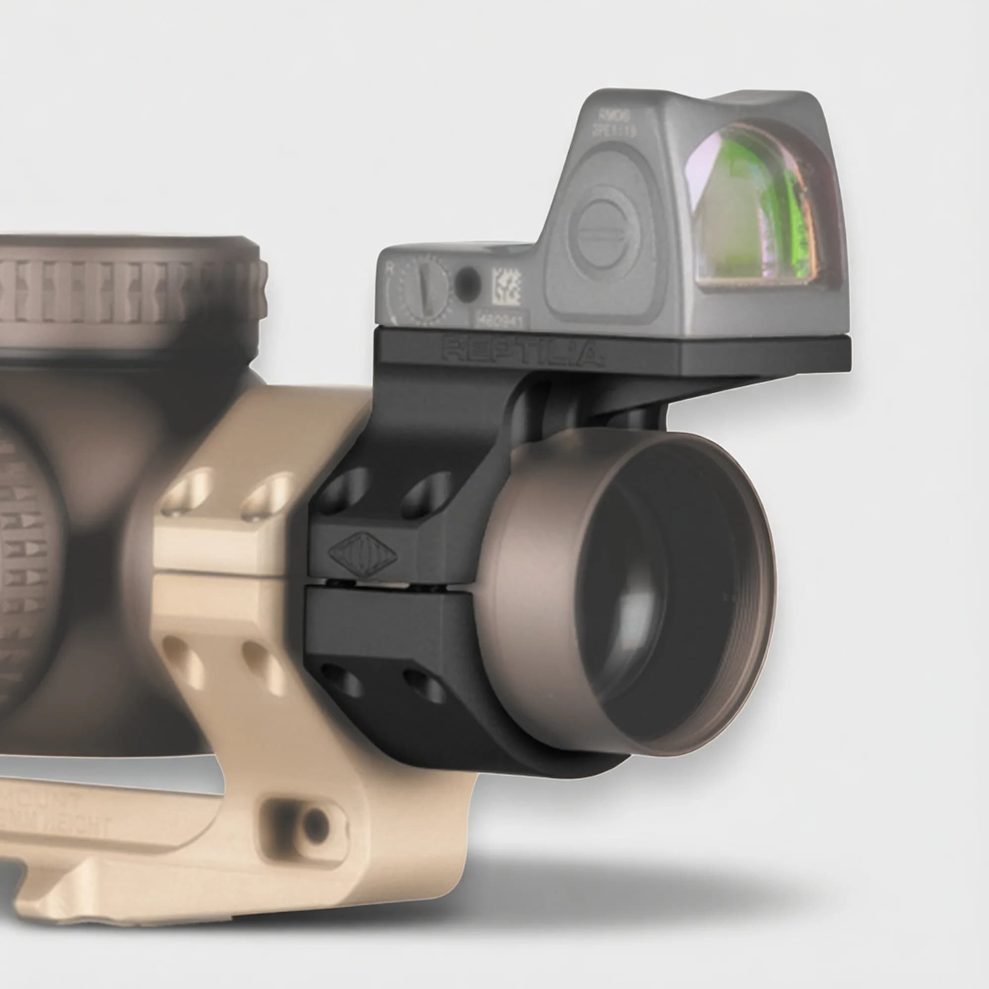 Reptilia ROF-SAR 34 mm Offset-Montage für Trijicon RMR, schwarz, Hauptansicht (Herstellerbild)
